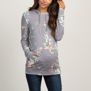 Pinkblush Floral Maternity Hoodie